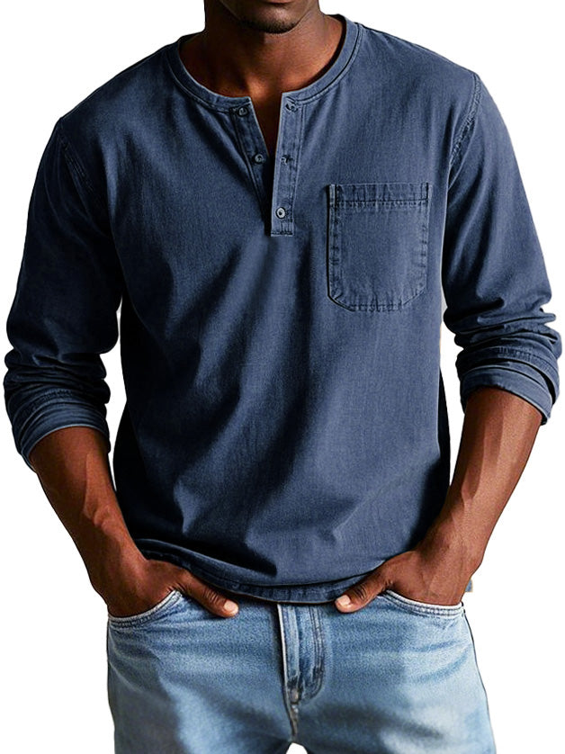 Lucas | Casual Henley Long-Sleeve Shirt
