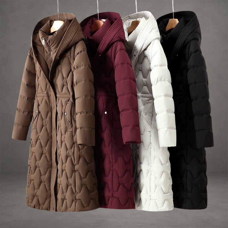 Jenace | Long Quilted Coat with Hood