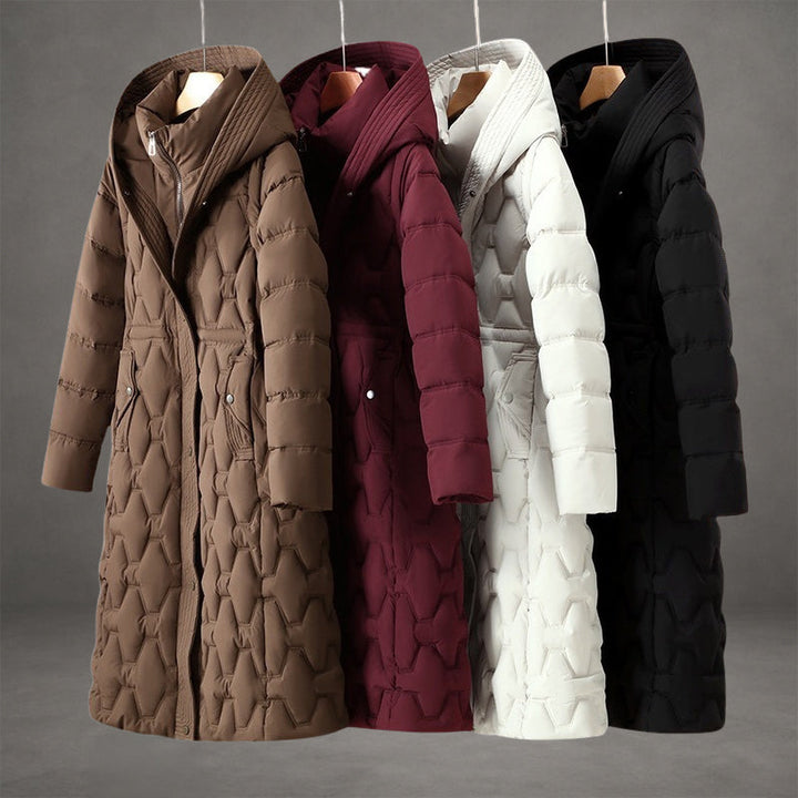 Jenace | Long Quilted Coat with Hood