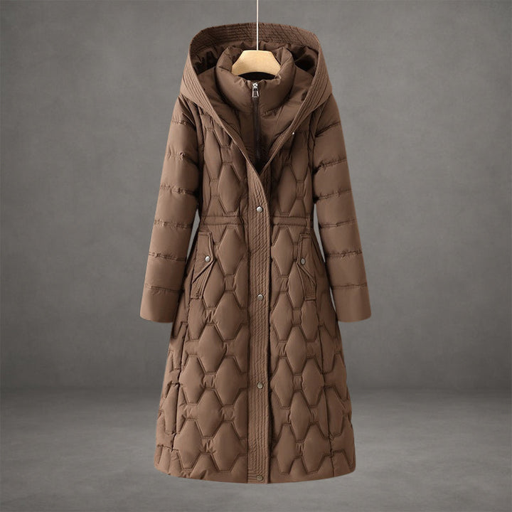 Jenace | Long Quilted Coat with Hood