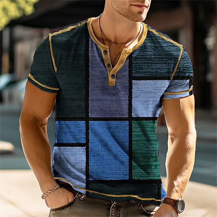 Benjamin | Color Block Patchwork Shirt