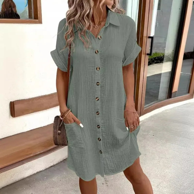 Caroline | Elegant Shirt Dress