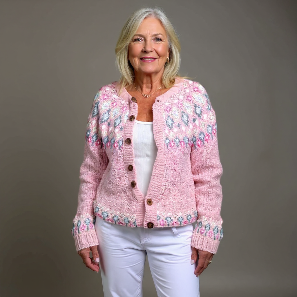 Hazel | Pink Comfort Wool Cardigan